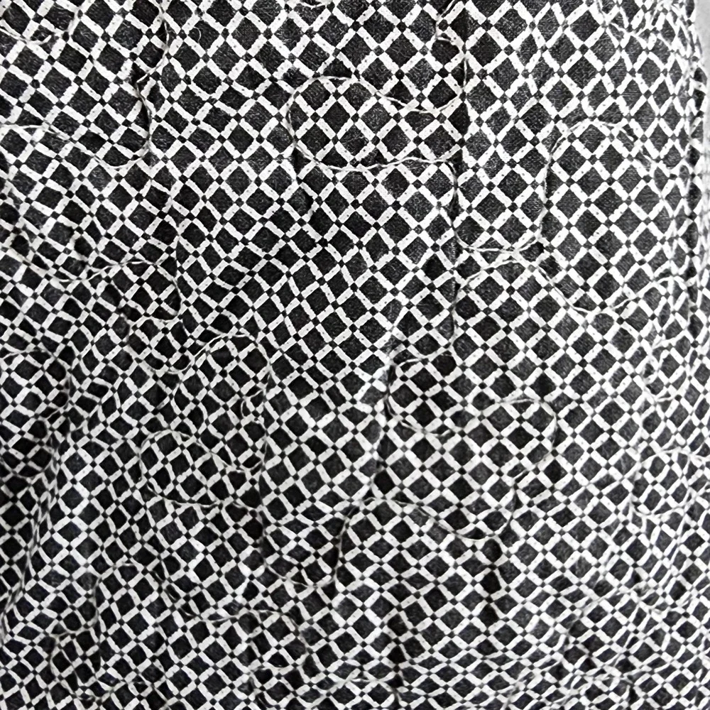 Laura Ashley Euro Pillow Sham Covers Set of‎ 2 Black White Geometric Quilted